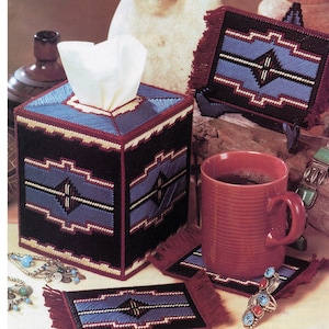 Vintage Navajo Tissue Box Cover Pattern (PDF Download)