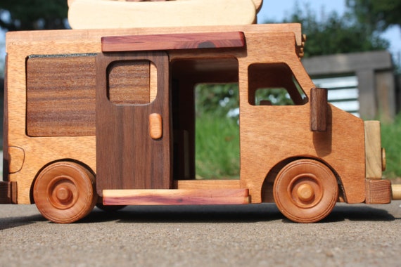 wooden toy food truck