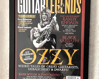 Randy Rhoads Guitar Legends Framed Picture 8.5x11 Vintage Collectible