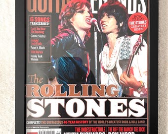The Rolling Stones Guitar Legends Framed 8.5x11 Vintage Collectible