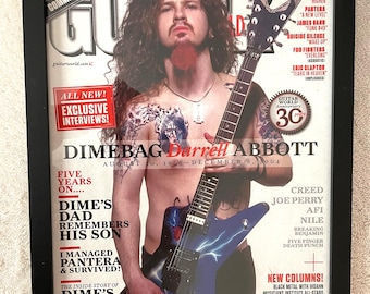 Remembering Dimebag Darell Framed Size 8.5x11 Collectible Memorabilia Gift