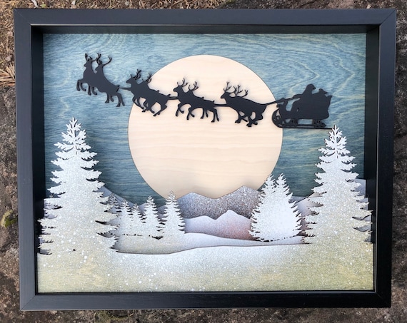 シャドーボックス 『クリスマス サンタ』