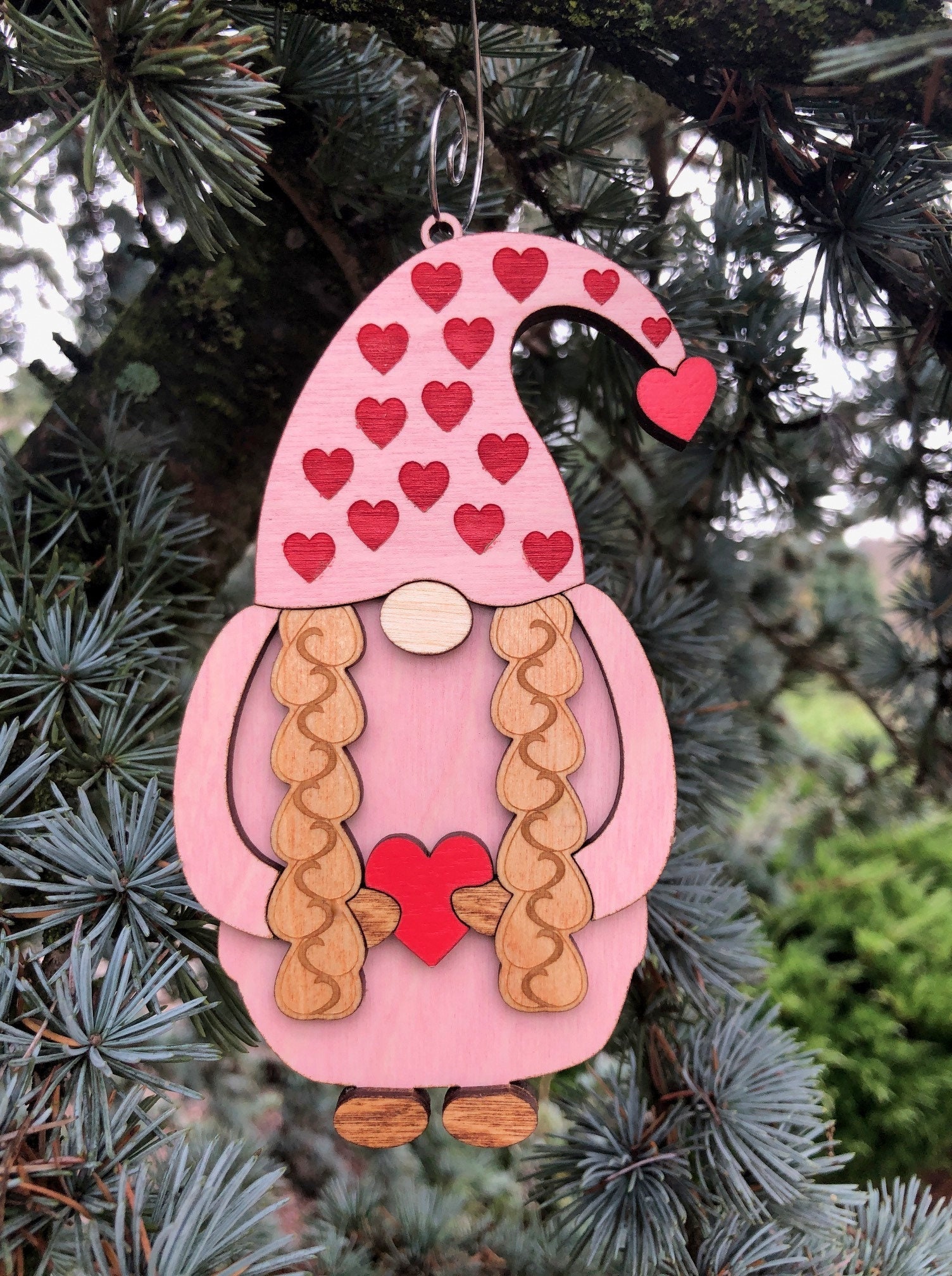 Gnome Christmas Ornaments Laser Cut / Engraved Wooden Blank Ornament –  Hearts Desire Shop