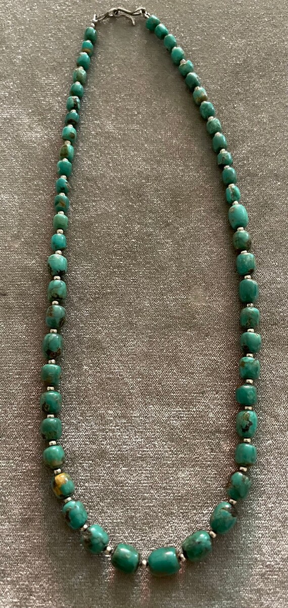 Southwestern Gradual Turquoise Bead Necklace - image 3