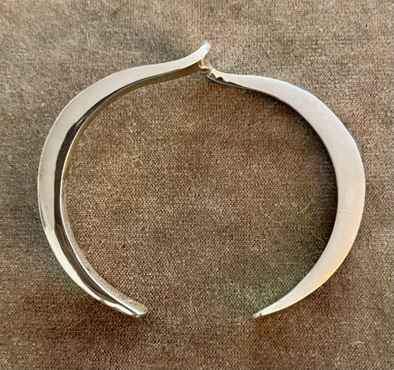 Solid Sterling Single Twist Cuff Bracelet - image 3