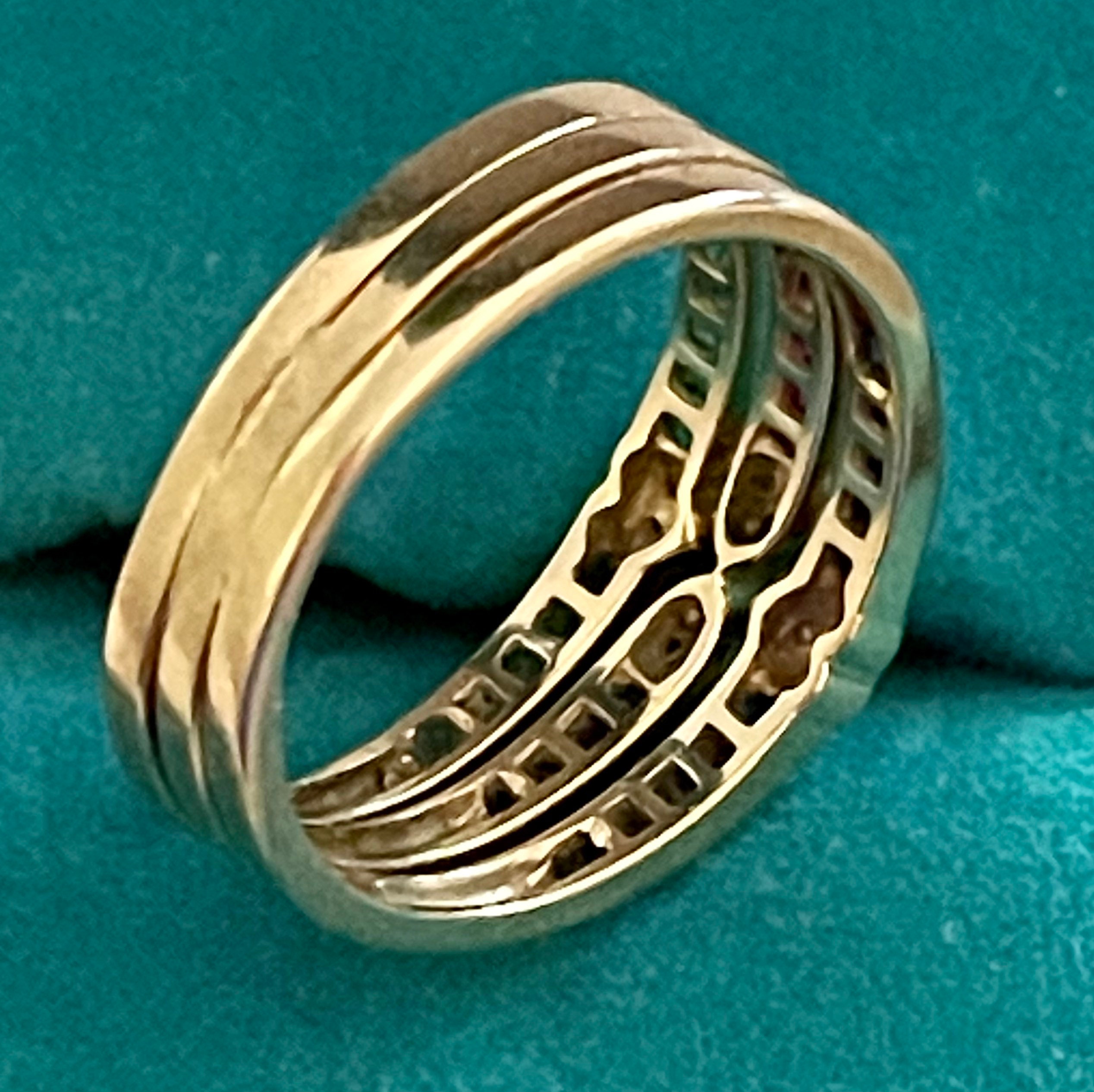 Vintage 90's BILL BLASS Franklin Mint 14K Emerald Sapphire