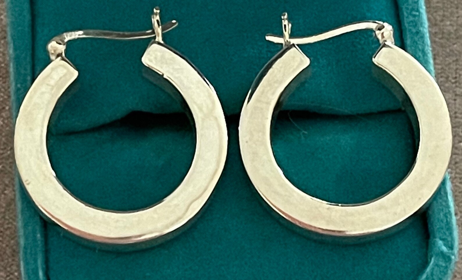 Quarter size Sterling Hoop Earrings. Etsy