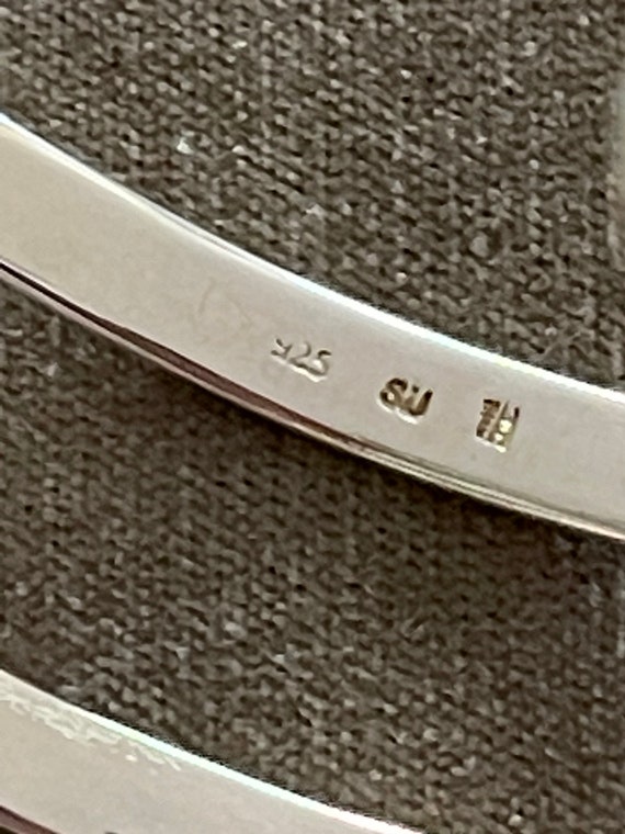 Sterling Flat Double Loop Open Cuff Bracelet - image 7