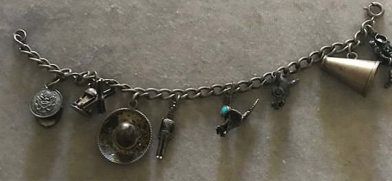 Vintage 50’s Sterling Charm Bracelet - image 1