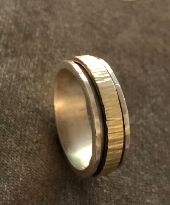 Artisan Crafted 14K Sterling Rotating Ring