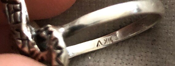 Vintage Sterling Snake Ring - image 6
