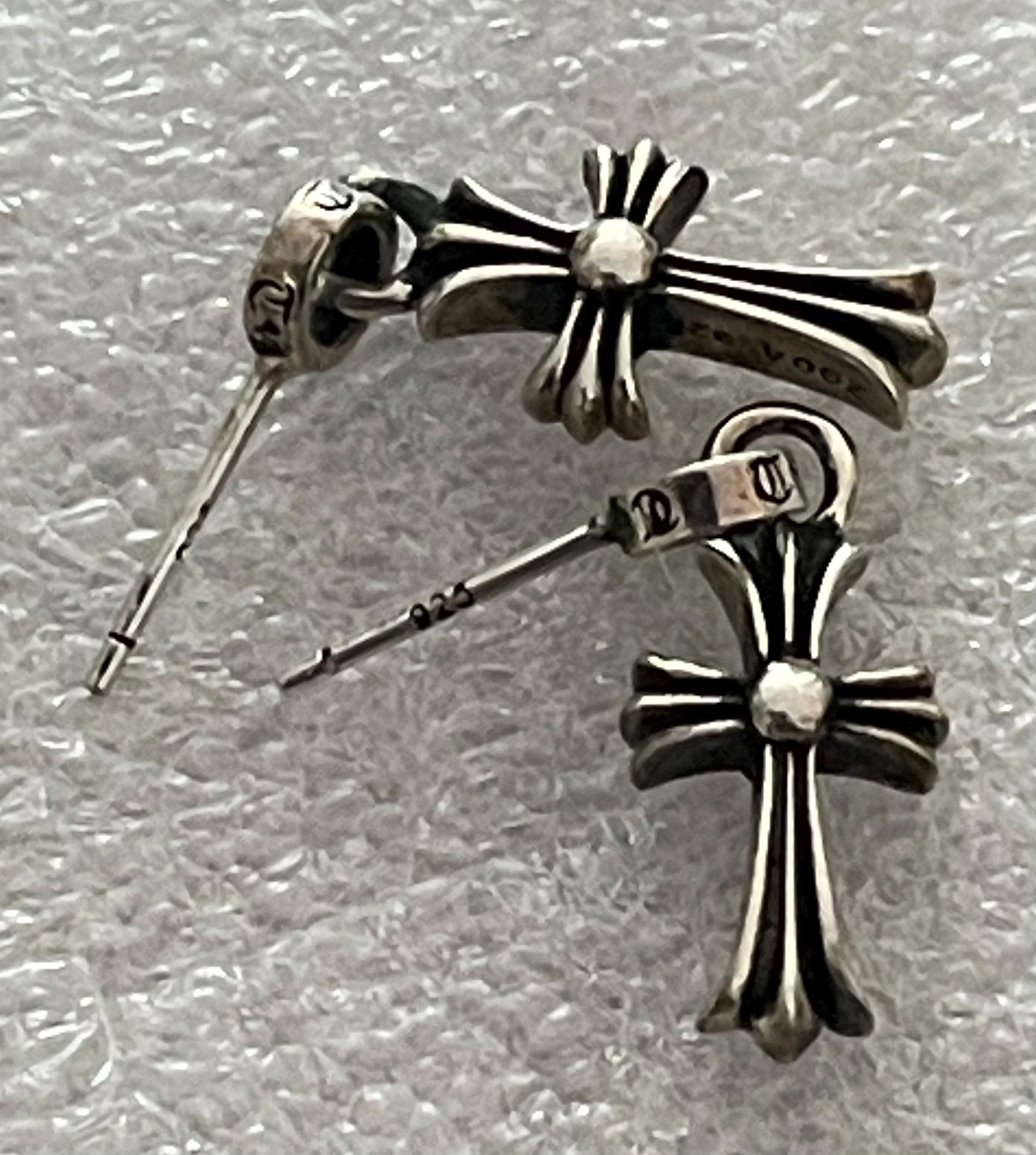 Vintage 2004 Chrome Hearts Baby Fat Sterling Cross Dangling