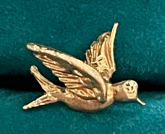 Vintage 14K Peace Dove Lapel/Tie Pin. - image 1