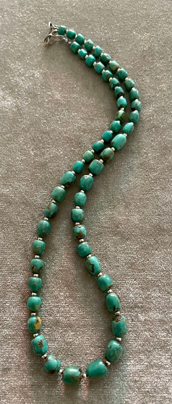 Southwestern Gradual Turquoise Bead Necklace - image 2