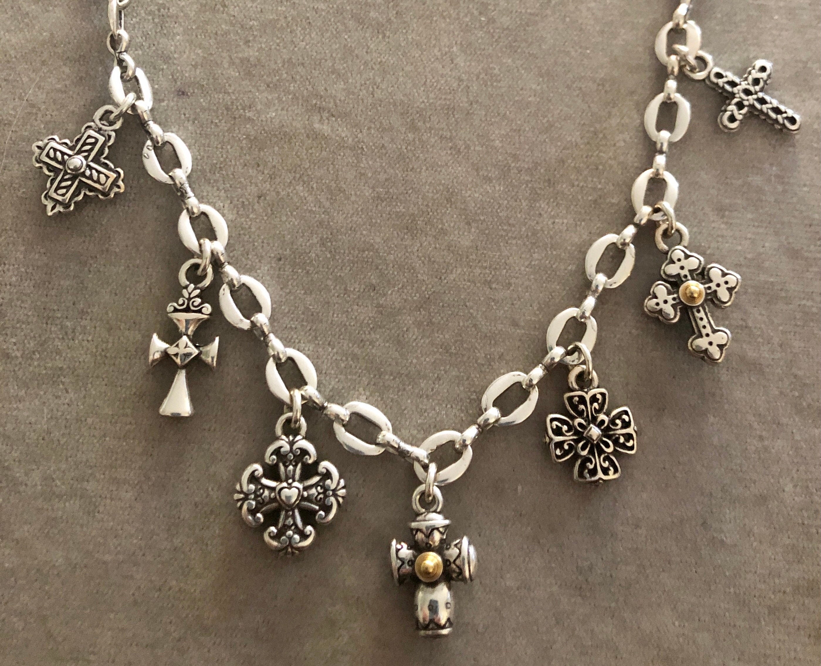 Eternity Cross Charm Necklace 