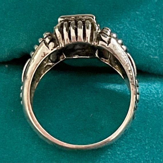 Sterling Square Amethysts Ring - image 4