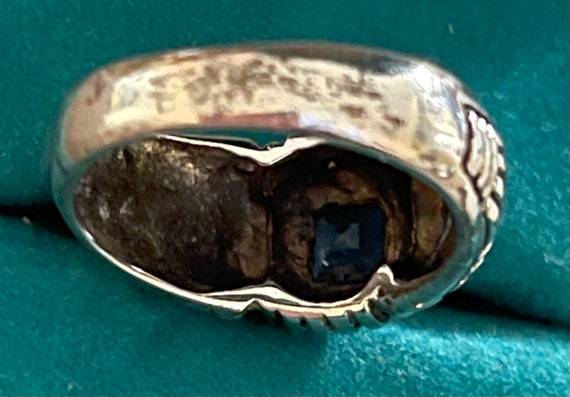Sterling Square Amethysts Ring - image 6