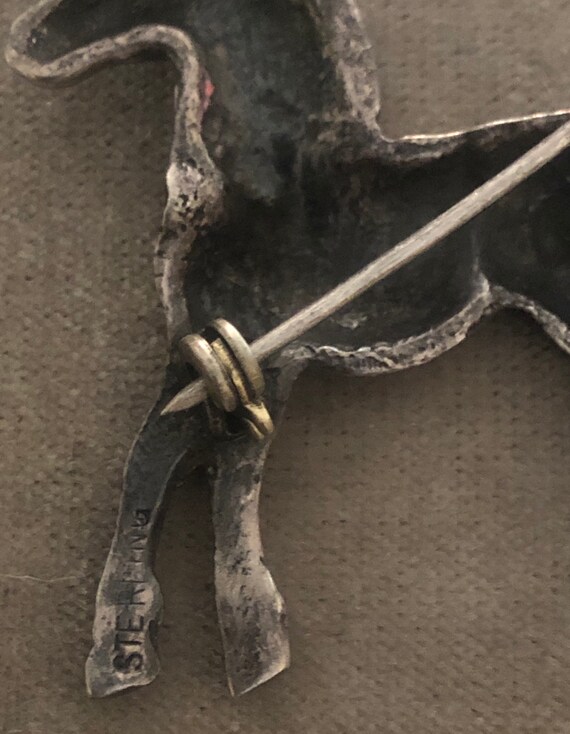 Vintage Solid Horse Brooch - image 5