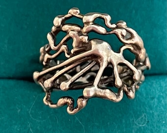 Artisan Crafted Brutalist Sterling Ring