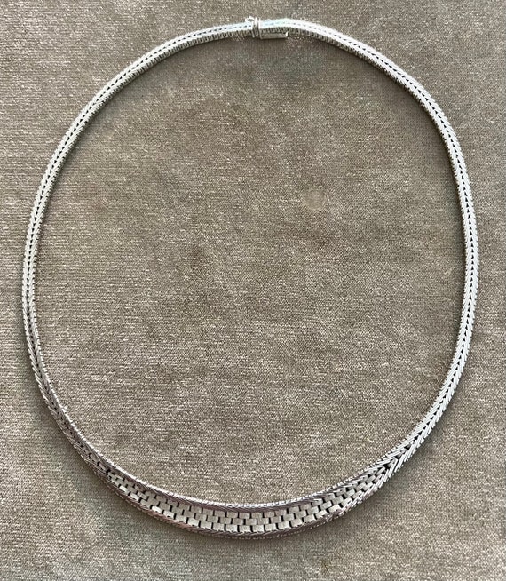 Vintage Italian Vicenza Silver Choker Necklace