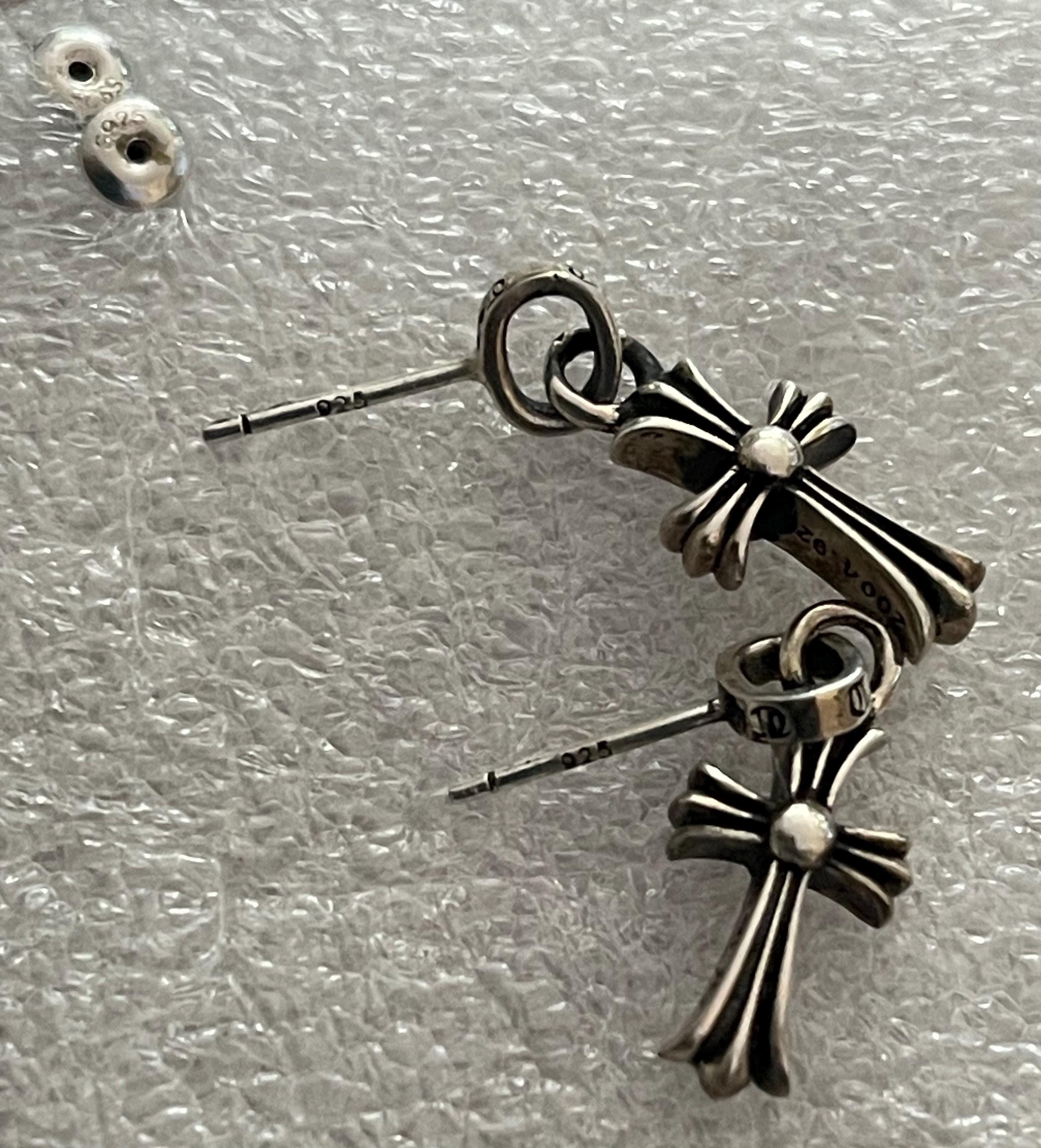 Vintage 2004 Chrome Hearts Baby Fat Sterling Cross Dangling