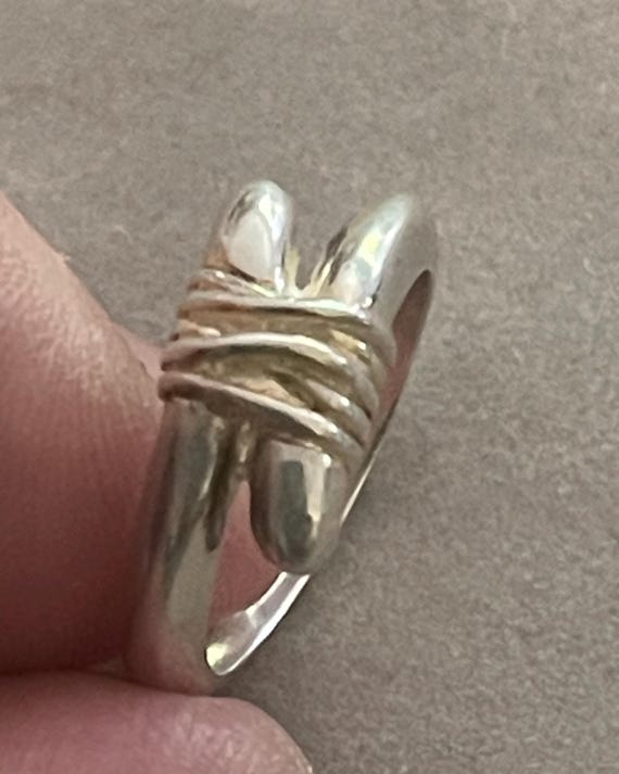 Sterling Silver Barbed Wired Ring - image 3