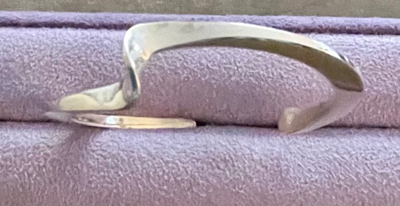 Solid Sterling Single Twist Cuff Bracelet - image 1