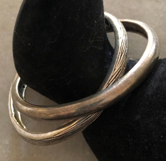 Sterling Interlocking Infinity Bracelet - image 3