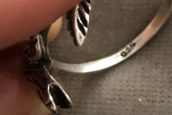Vintage Sterling Snake Ring - image 7