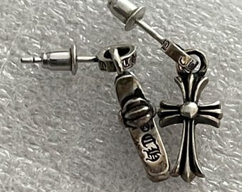 Vintage 2004 Chrome Hearts Baby Fat Sterling Cross Dangling