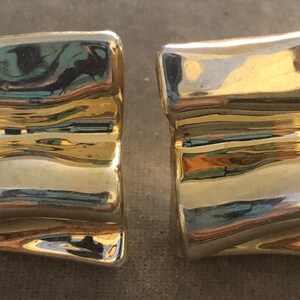 Vintage French Designer Frederic Jean Duclos Sterling Puff Clip-On Earrings image 2