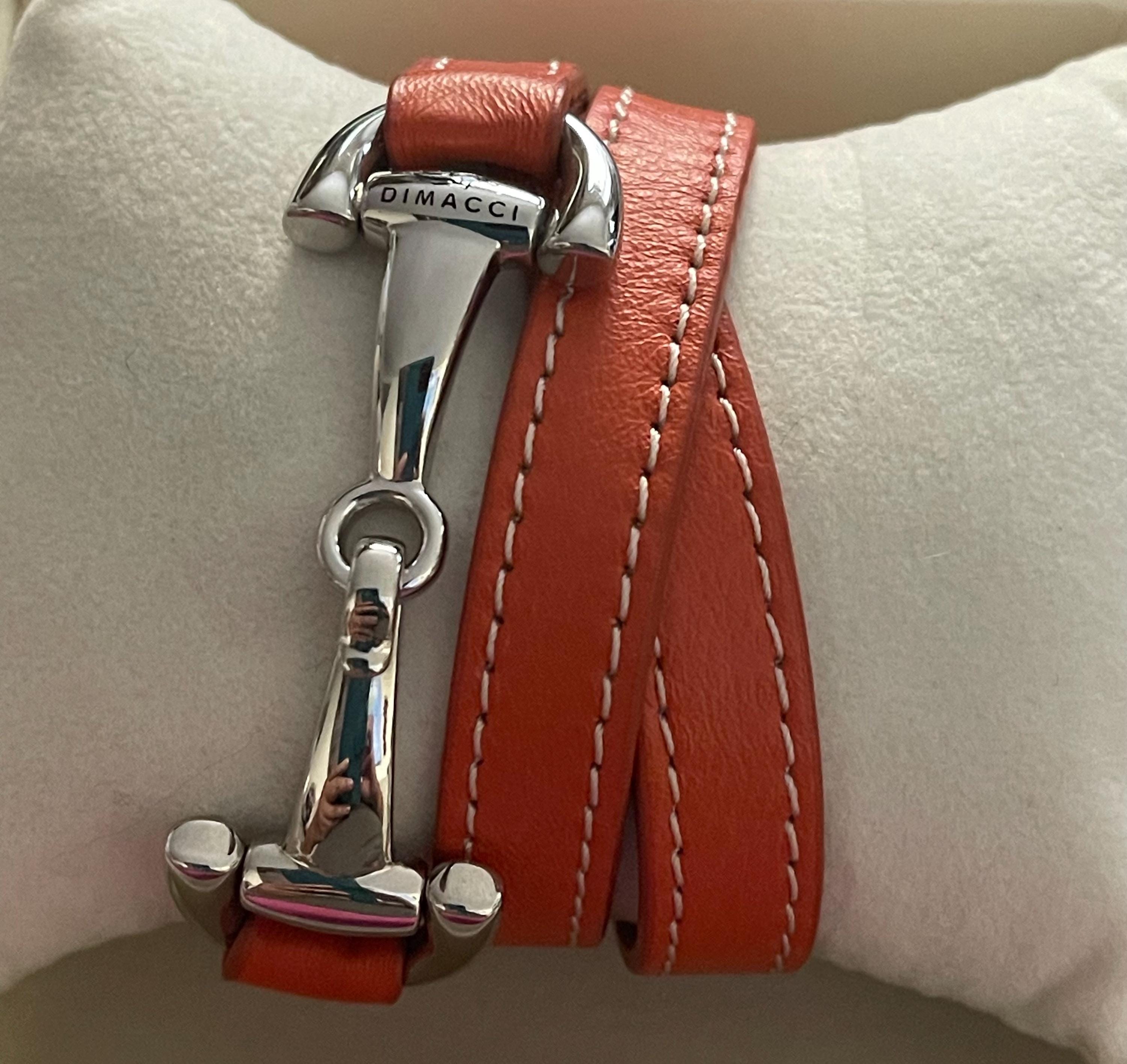 Dimacci “burghley” Medium Orange Leather Stainless Steel Horse Bit