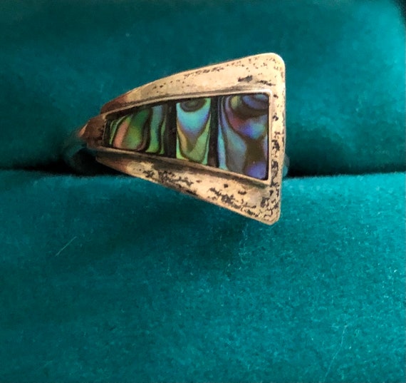 Sterling Taxco Mexico Shell Ring