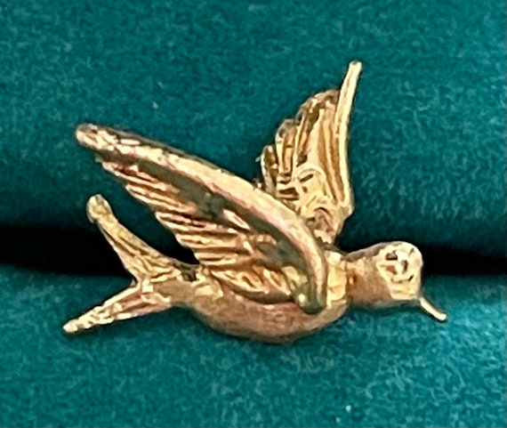 Vintage 14K Peace Dove Lapel/Tie Pin. - image 2