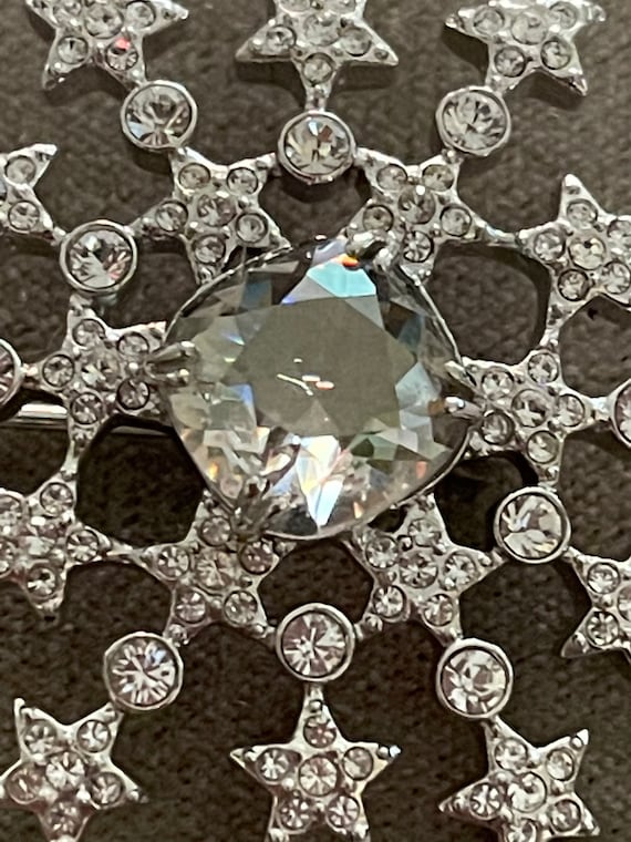 Swarovski Marbella Snowflake Genuine Crystal Pendant Brooch