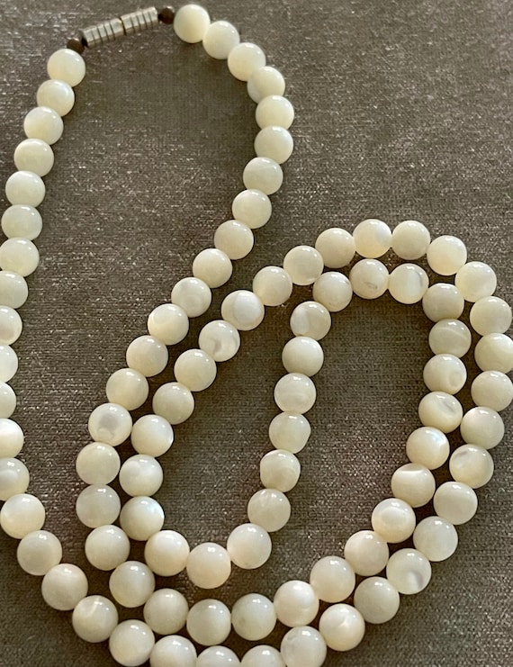 ★関税込★VINTAGE HOLLYWOOD★Pearl n Flower Beads Necklace★ VINTAGE 50s Pink Flower Necklace | Rhinestone & Faux Pearl