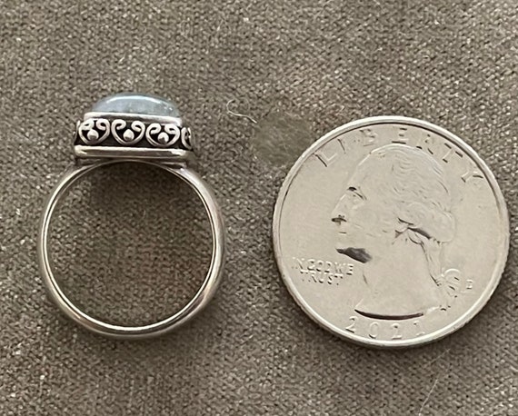 BASK Sterling Moonstone Ring - image 8
