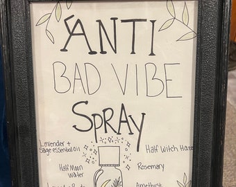 Anti-Bad vibe picture decor