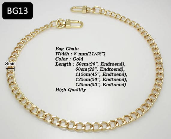 BG13 purse metal chain strap replacement gold crossbody shoulder strap handbag 