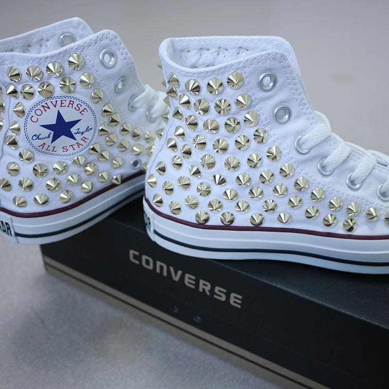 converse gold star stud