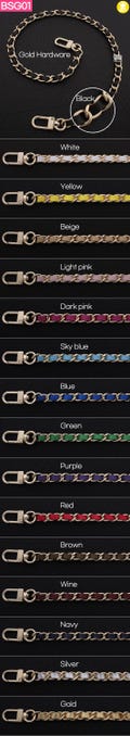 k-craft BSG01 Purse chain leather strap Gold Hardware handle shoulder crossbody handbag replacement product logo