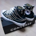 Genuine CONVERSE Black with Star & Chains All-star Chuck Taylor Sneakers Shoes product logo