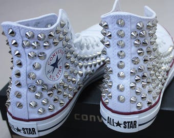 Genuine CONVERSE White With Studs All-star Chuck Taylor Genuine CONVERSE White With Studs All-star Chuck Taylor