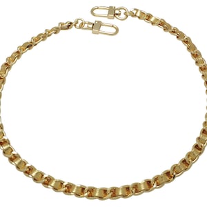 k-craft BSG01 Purse chain leather strap Gold with Gold handle shoulder crossbody handbag replacement