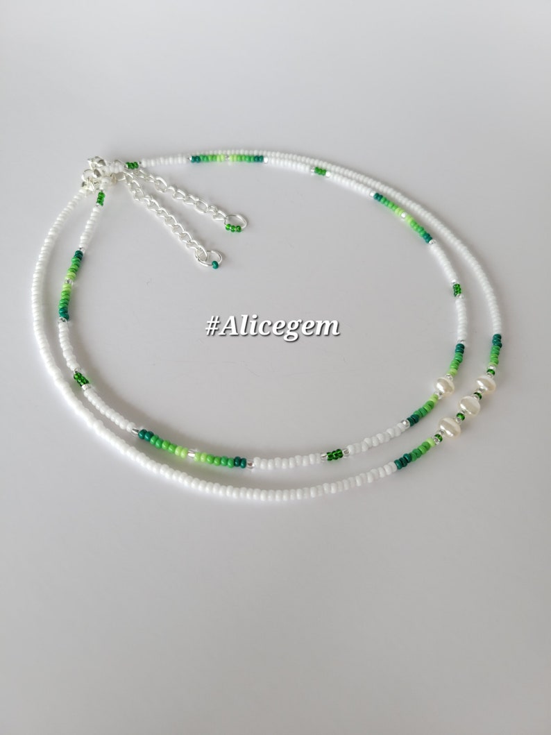 Green Fish Beaded Necklace main image 0