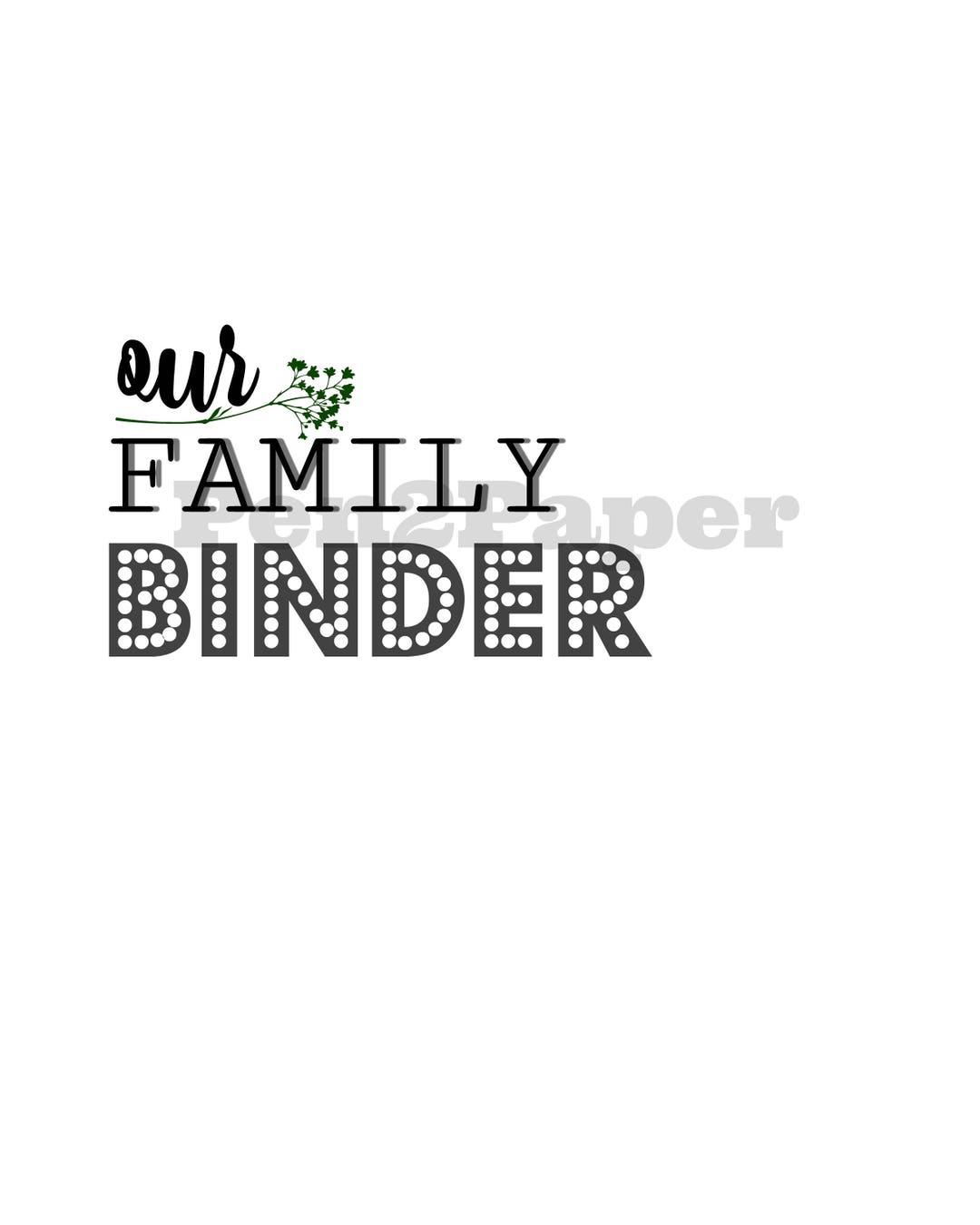 HOME MANAGEMENT BINDER Title Pages Instant Download // Home Etsy Canada