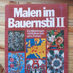 Malen im Bauernstil II Ein Bilderbogen mit Motiven aus ganz Europa,  Vintage Art Catalog Magazine