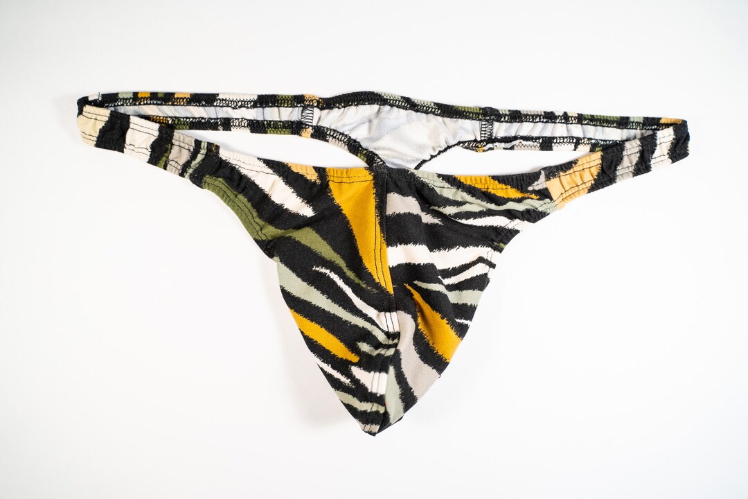 Mens Thong Underwear Zebra Camo Etsy