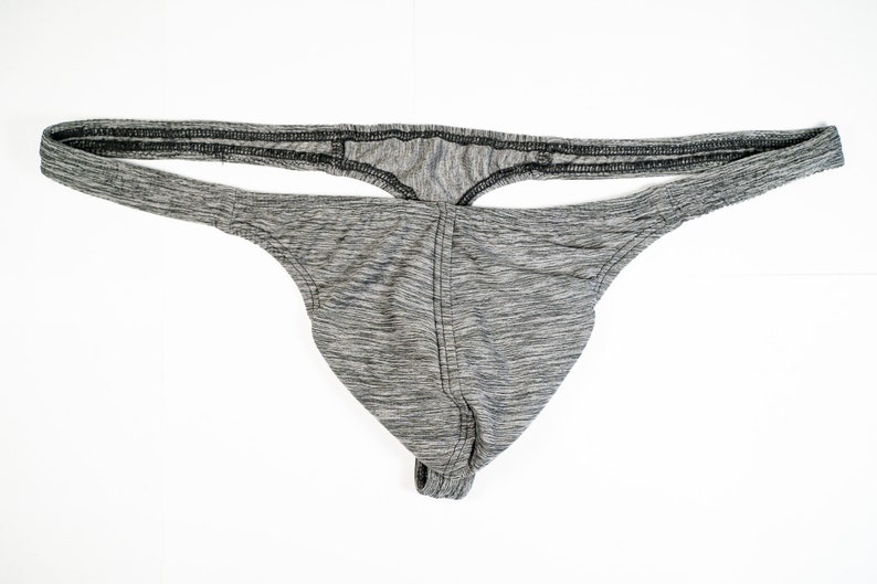 Mens Thong Underwear Exercise Gray Etsy