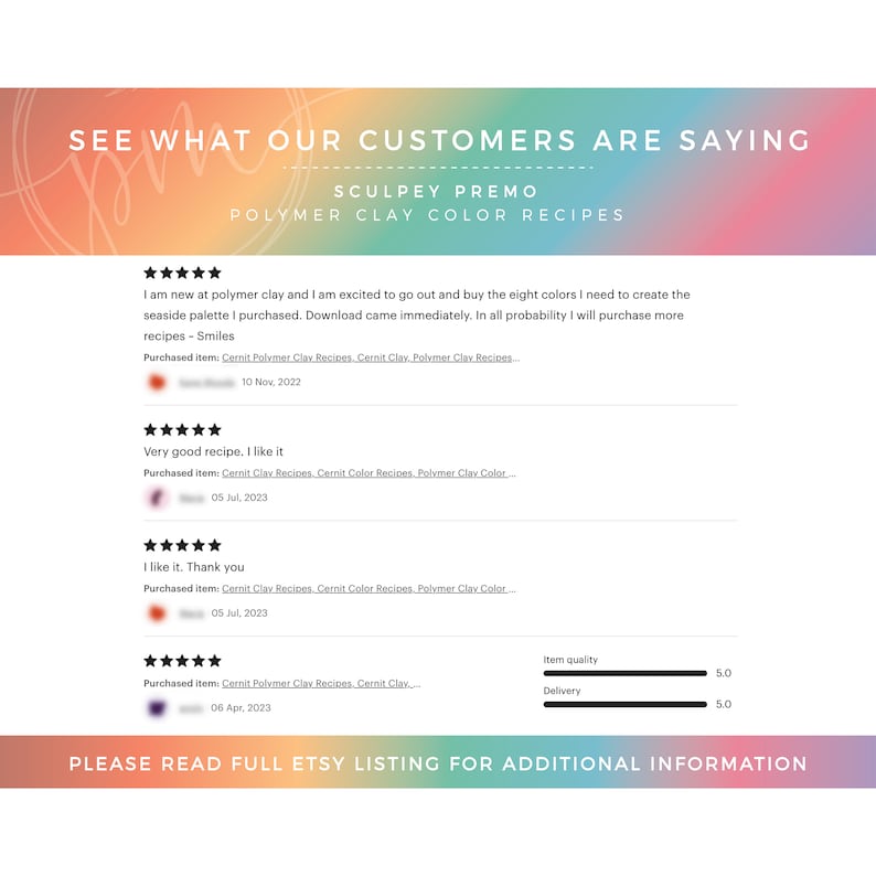 History of 5 star reviews